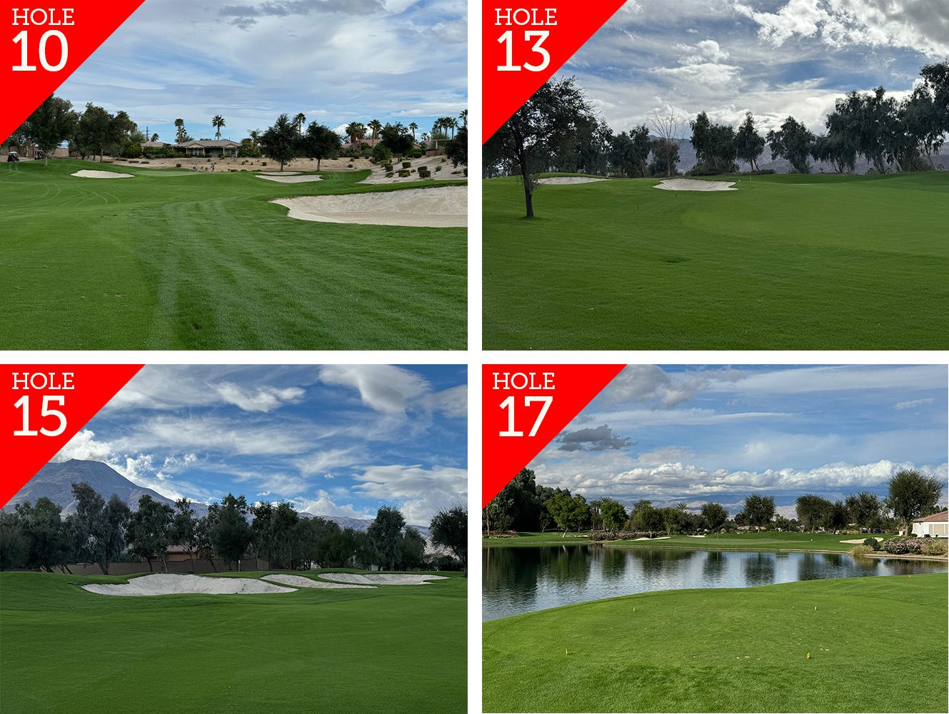 After renovation view of multiple holes at Trilogy Golf Course